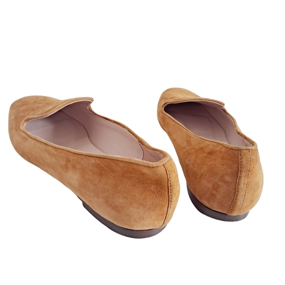 SOLD J. Crew women's Suede Smoking slip on camel tan loafer shoes size 8 - Picture 8 of 15
